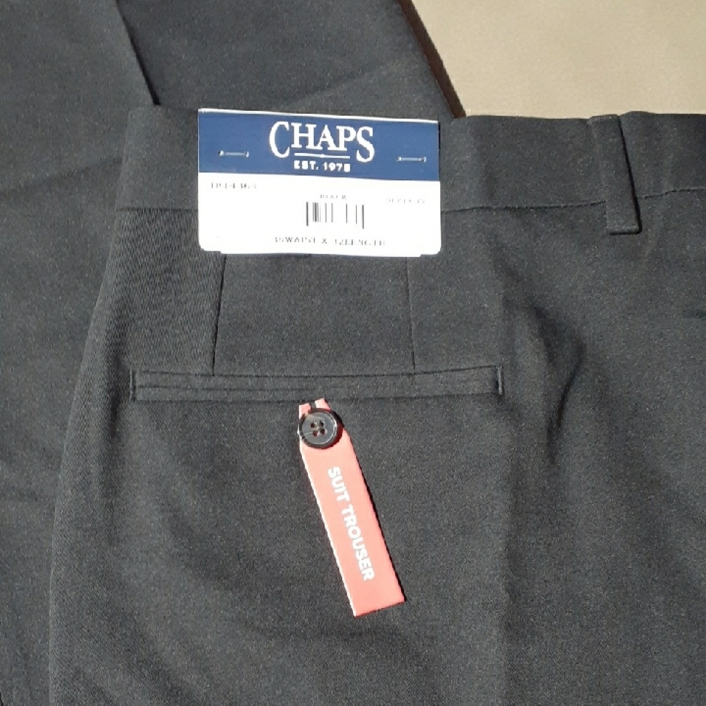 NWT Chaps Black Suit Seperate Pants - Various Sizes - Black - Picture 7 of 7